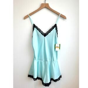 Kate Spade Dream A Little Dream Romper Teal Lace Trim Size Small NWT